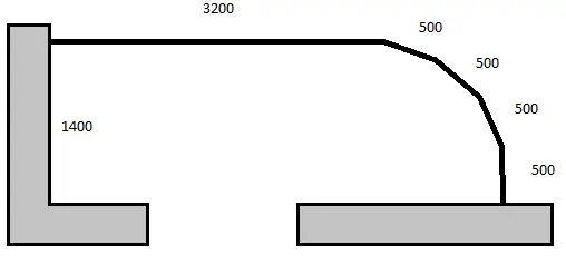 Схема полукруглого Г-образного балкона