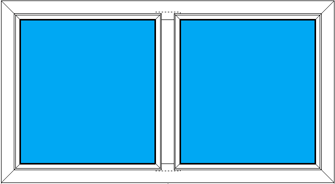 Глухое пластиковое окно для дачи 600-1100 мм