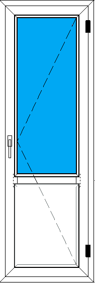 Пластиковая дверь на дачу поворотная 600-1800 мм
