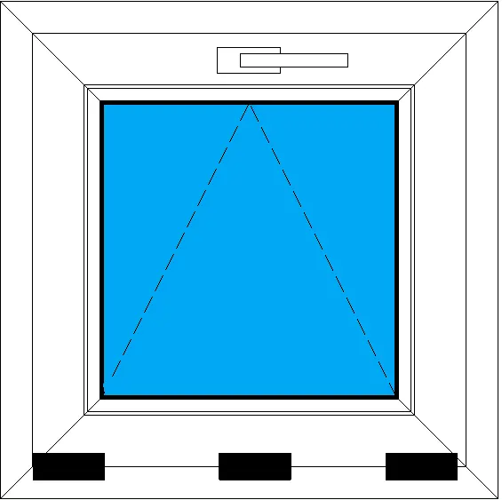 Пластиковое окно с фрамугой 550-550 мм для дачи