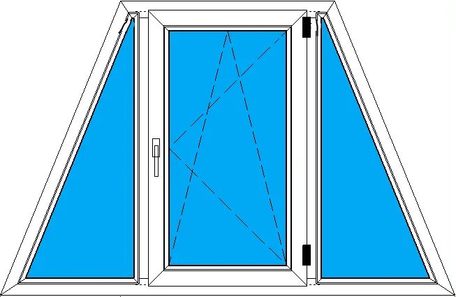Окно трапеция для дачи 1700*1100 мм