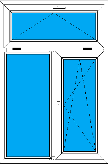 пластиковое окно с фрамугой