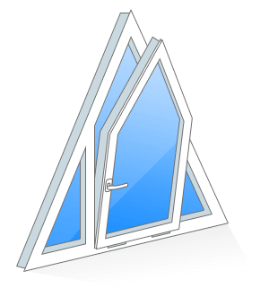 окно ПВХ треугольное