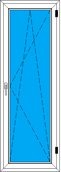 балконная дверь со стеклопакетом без импоста