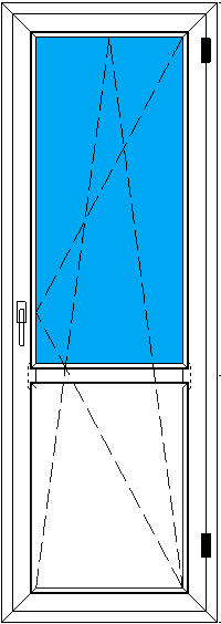 балконная дверь со стеклопакетом и сэндвич панелью