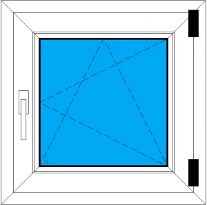 одностворчатое окно ПВХ 600-600 мм