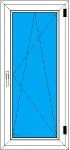 одностворчатое окно ПВХ 700-1500 мм