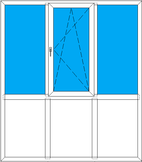 Панорамное застекление в панельном доме 2,2х2,5 м