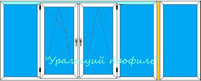 Рисунок пластиковых рам для установки