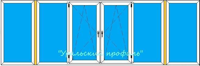 Рисунок пластиковых конструкций для установки в кирпичном доме